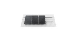 Tvirtinimo konstrukcijos komplektas skardos čerpių imitacijos stogui (bėginė konstrukcija)